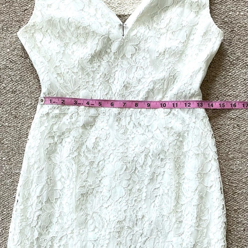 Lulu's White Lace V-Neck Cutout Mini Dress - Picture 5 of 11